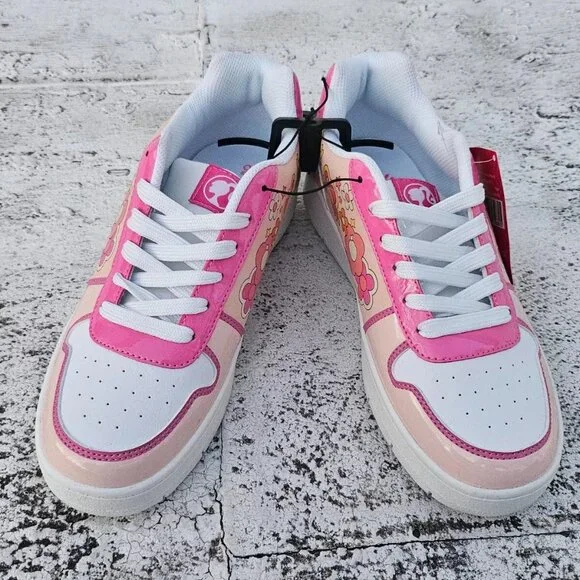 Barbie Women Shoes Pink Sneaker Lace Up Casual Shoes Size 9 NWT - Picture 8 of 10